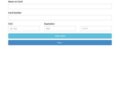Responsive Stripe payment form