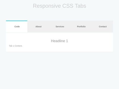 Responsive Pure CSS Tabs