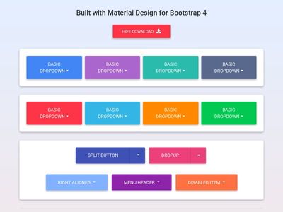 Bootstrap Dropdowns - Material Design & Bootstrap 4