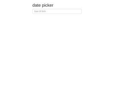 date picker