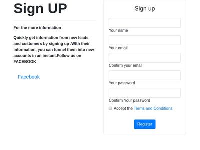 Basic Sign Up Page