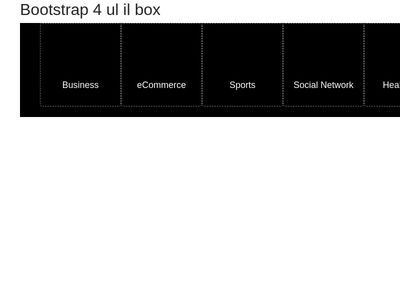 Bootstrap 4 ul il box