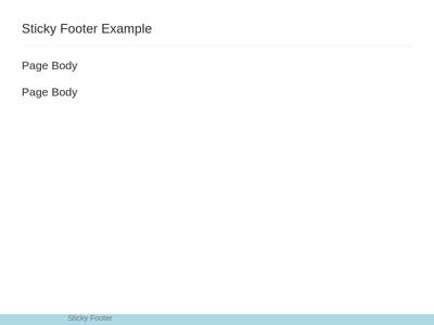 Sticky Footer Using CSS
