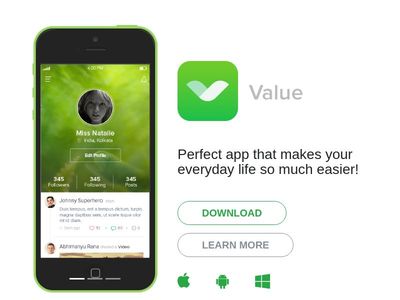 Value app using bootstrap 4