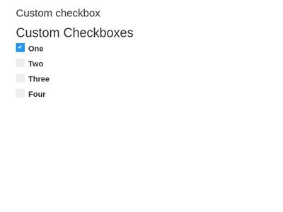 Custom Checkbox and radio