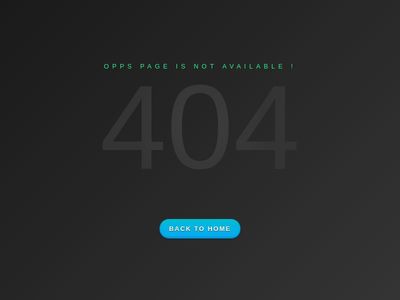 Error page 404 page