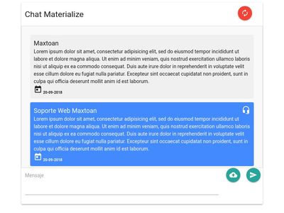 Chat Materialize HTML CSS