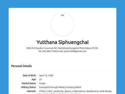 Simple Resume With Bootstrap 