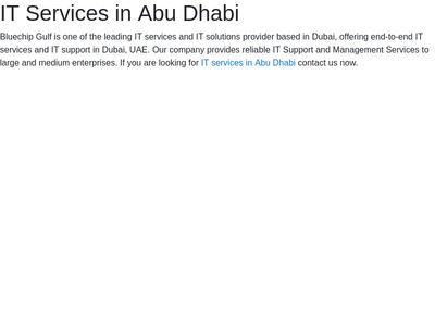 IT services in Abu Dhabi