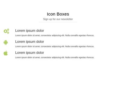 icons- left- 3 boxes section- template