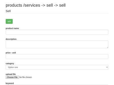 products /services -> sell -> sell