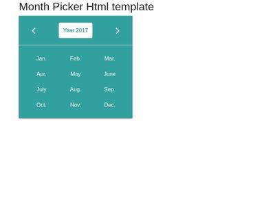 bootstrap month picker