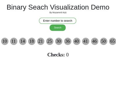 Binary Search Visualization Demo