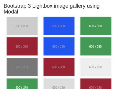 Bootstrap 3 Lightbox image gallery using Modal