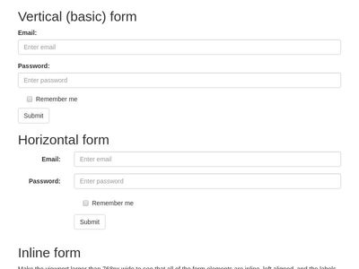 bootstrap Form