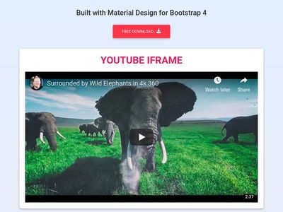 Bootstrap Iframe - Material Design & Bootstrap 4