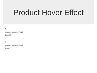 Product Hover Effect