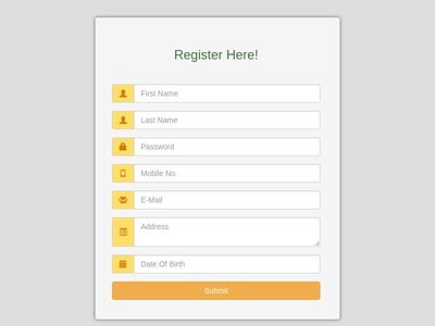 Signup with Input Validations