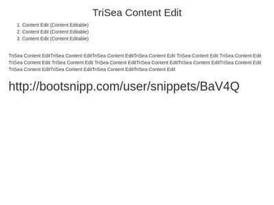 Content Edit (Content Editable)