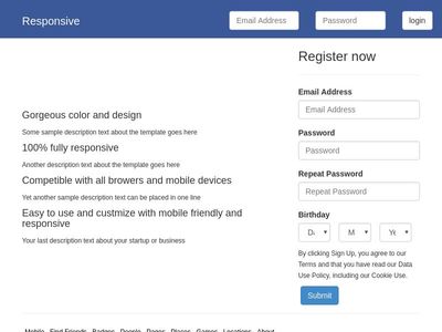 Bootstrap Snippet Login Page Like Facebook Using Html Css Bootstrap