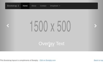 Bootstrap Navbar and Slider Overlay Text