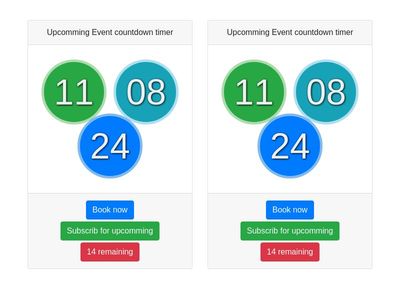 Bootstrap 4 Countdown Timer