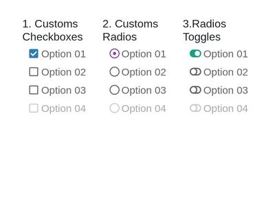 Custom Checkboxes and Radios with FontAwesome 5