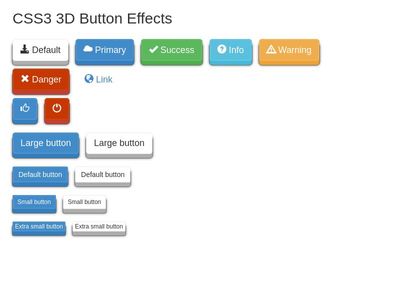 3D Buttons Effects
