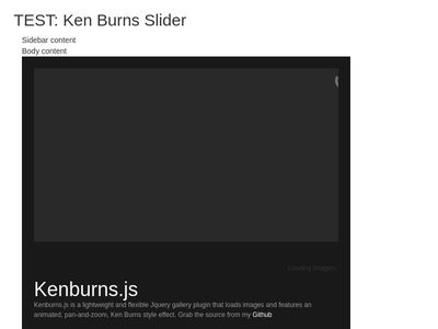 TEST: Ken Burns Slider