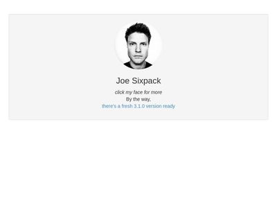 Joe Sixpack About & Profile Modal