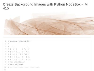 IM415 Python Gist / Nodebox