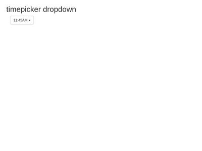 Timepicker dropdown