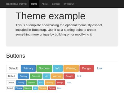 Bootstrap Framework Theme StyleGuide