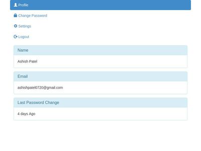 user profile  info setting