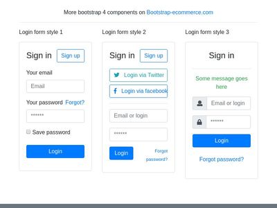 Bootstrap Login Examples