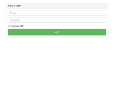 Compact login form BS 3