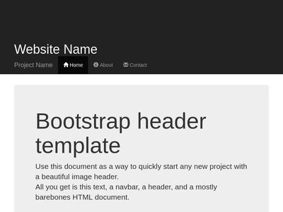 Bootstrap Image Header - TOP