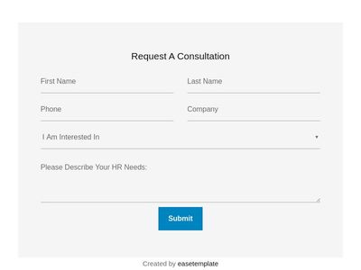Consultation Form Template
