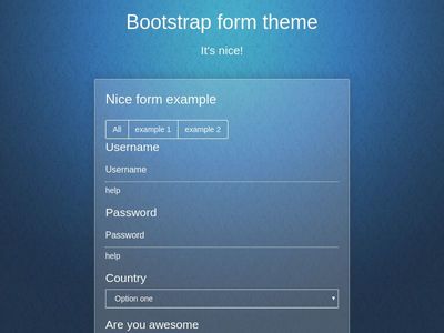Bootstrap form theme