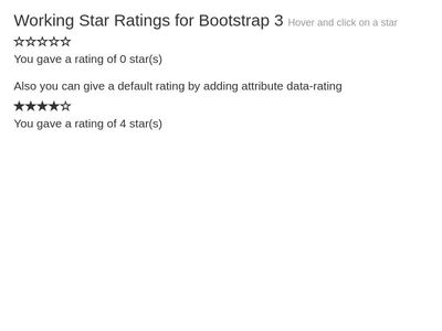Functional Star Ratings