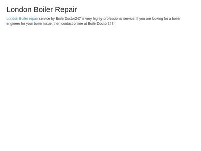 London Boiler Repair