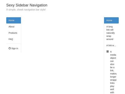 Sexy Sidebar Navigation
