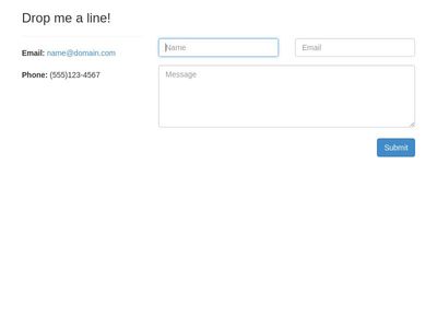 Bootstrap 3.0.0 Contact Form