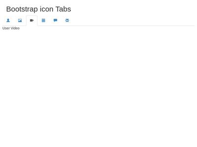 Bootstrap icon Tabs