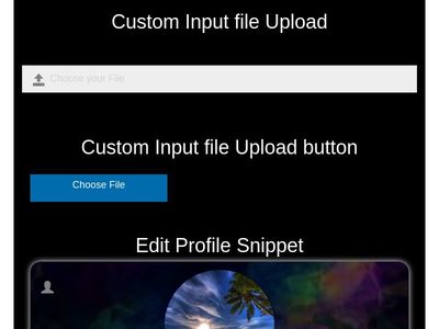 Custom File Upload along with Edit Profile