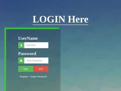 Fully responsive Login Page