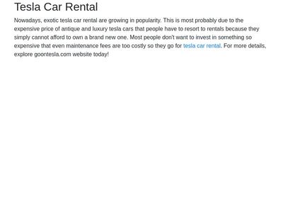 Tesla Car Rental