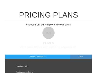cool responsive pricing table 
