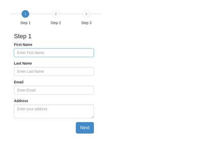 Bootstrap Multi step Payment