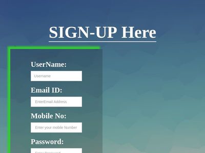 full responsive SIGN-UP Form..using bootstrap